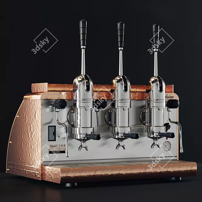 Vintage Italian Espresso Machine 3D model image 2