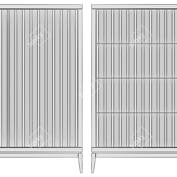 Dantone Austin Dresser: Elegant Storage Solution 3D model image 3