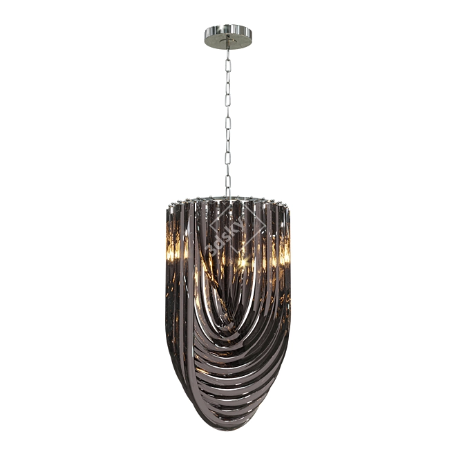 Elegant Murano Pendant Lamp 3D model image 3