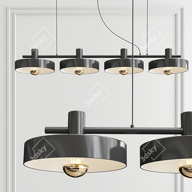 Stylish Diner Pendant Lights – 3 Elegant Designs! 3D model image 2