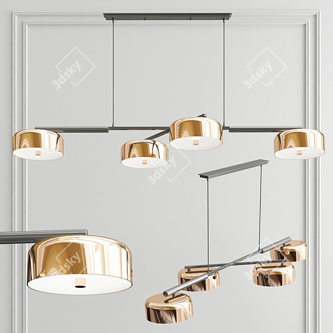 Stylish Diner Pendant Lights – 3 Elegant Designs! 3D model image 4