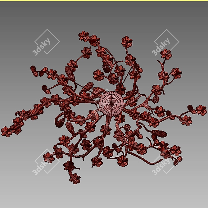 Enchanting Branching Chandelier 3D model image 4