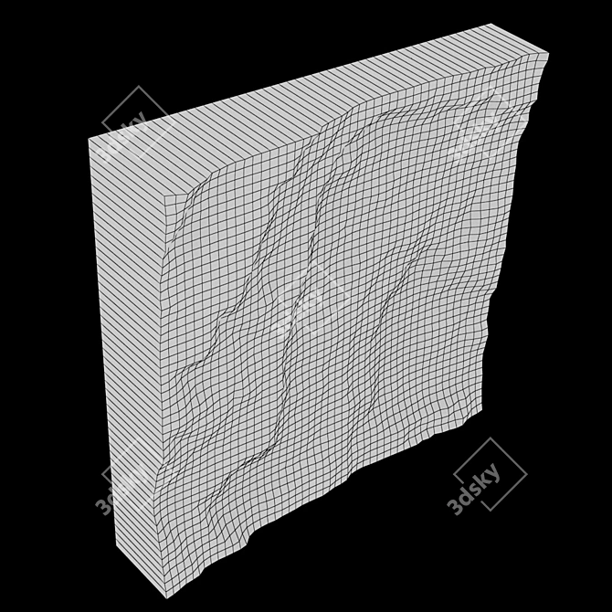 Elegant Stone Tile Set 3D model image 4