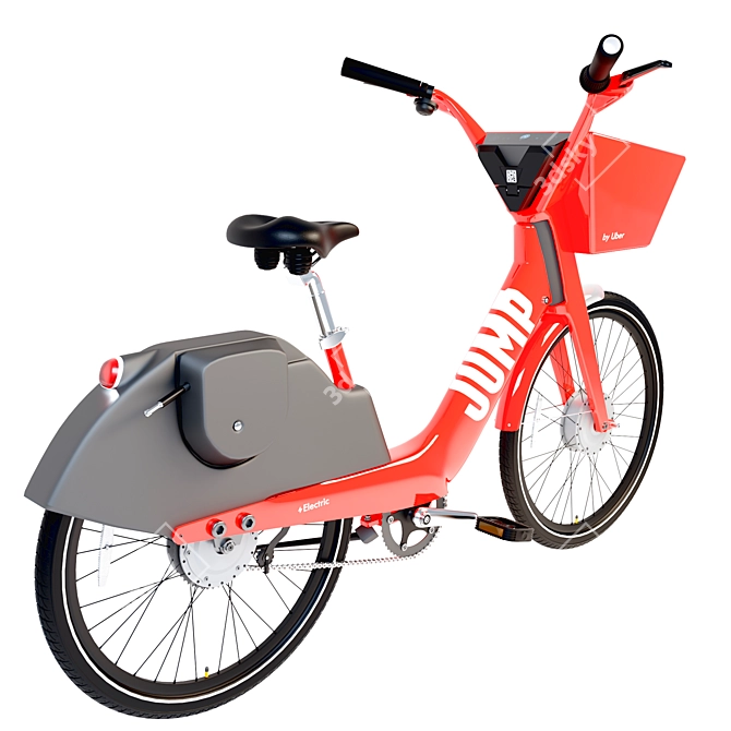 Uber's Electric Jump Bike: The Ultimate Ride! 3D model image 2