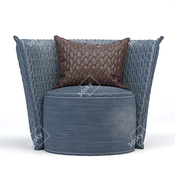 Kikko Jean: Stylish and Comfortable Armchair 3D model image 1