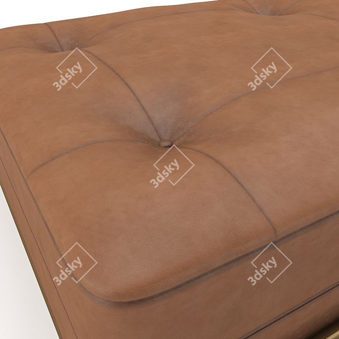 Corona Loft Daybed: Golden Metal Elegance 3D model image 4