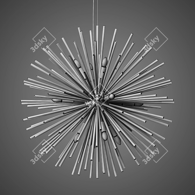 Modern QWAS Chandelier 56cm 3D model image 2