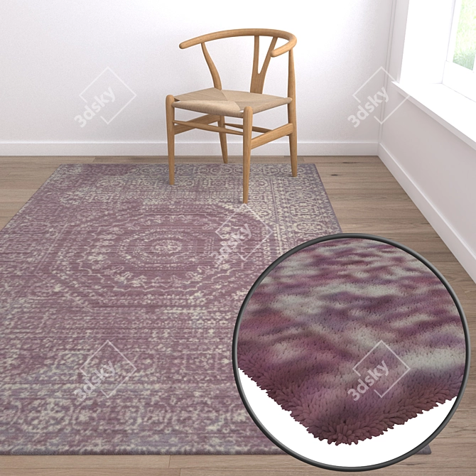 Luxury Carpet Set: High-Quality Textures 3D model image 5