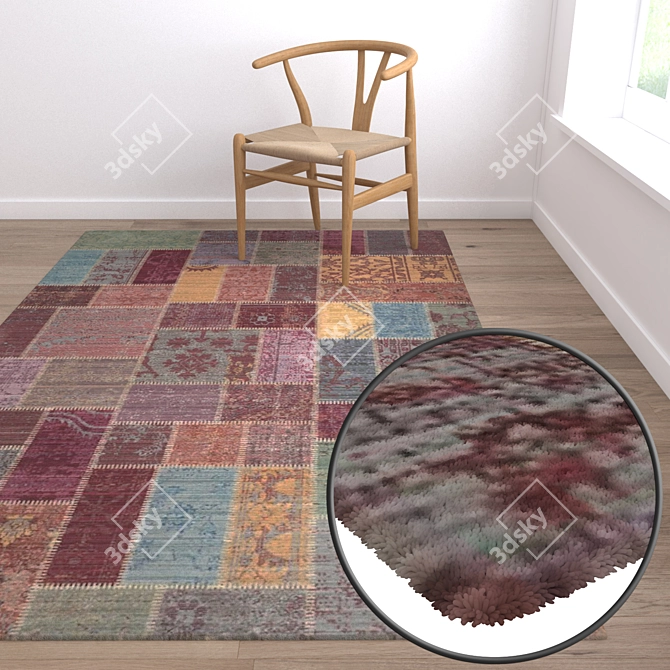 Premium Carpets Set 473: High-Quality Textures for Close-Up and Wide Shots 3D model image 2