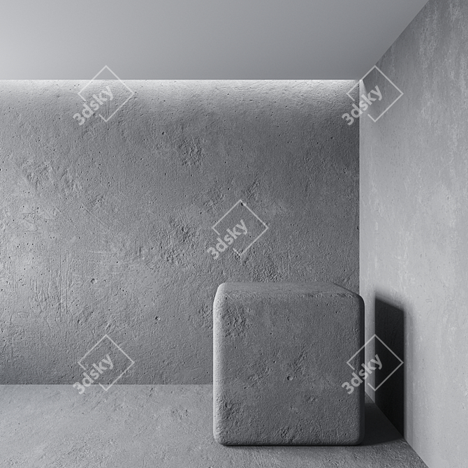 Seamless Concrete Textures 3D model image 1