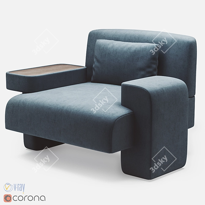 Modern Elegance: Studio Twentyseven Max Armchair 3D model image 1