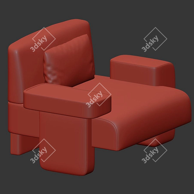 Modern Elegance: Studio Twentyseven Max Armchair 3D model image 4