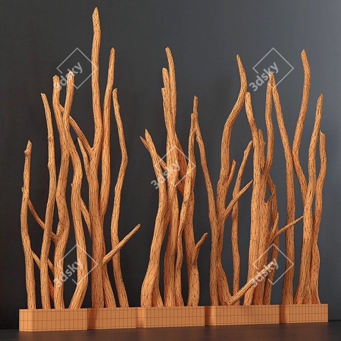 Vintage Branch Planter Wall 3D model image 5