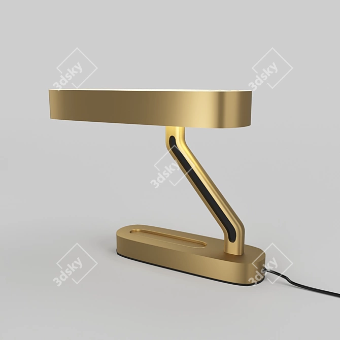 Modern Brass Table Lamp 3D model image 1