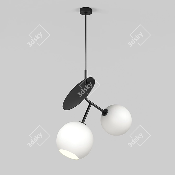 Cherry 44.1026: Elegant Art-Deco Pendant Light 3D model image 1