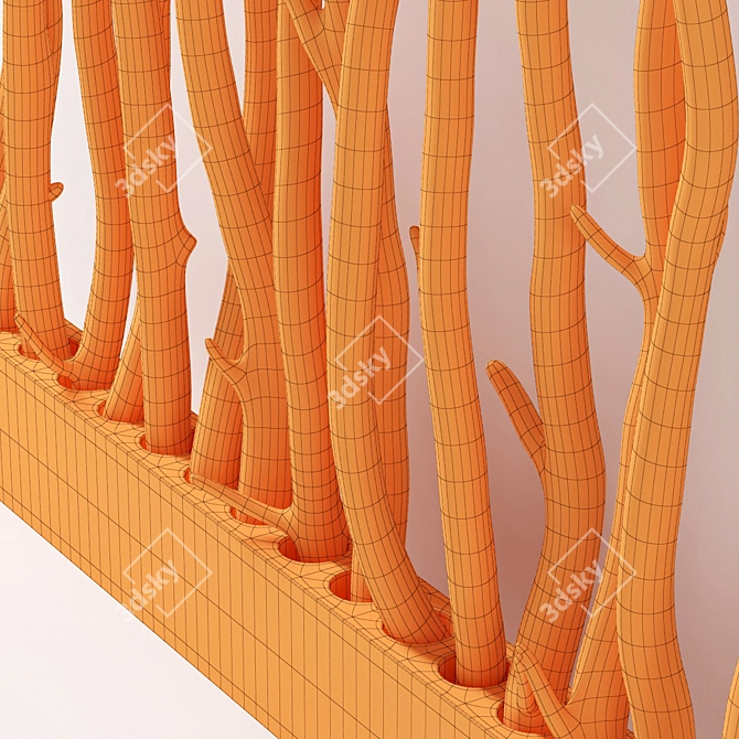 Branch Folding Screen Décor 3D model image 5