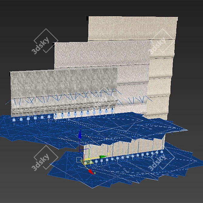 Harrow Roman Curtains with Tassel Edge 3D model image 3