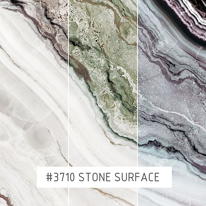 Title: Stone Surface Wallpaper | Customizable, Eco-friendly 3D model image 1