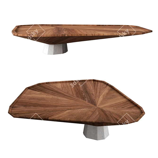 Elegant Webwood Coffee Table 3D model image 1