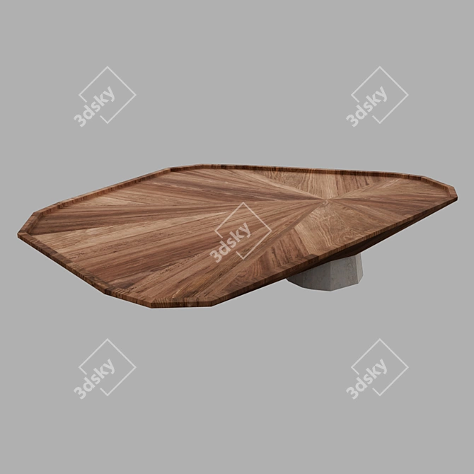 Elegant Webwood Coffee Table 3D model image 4