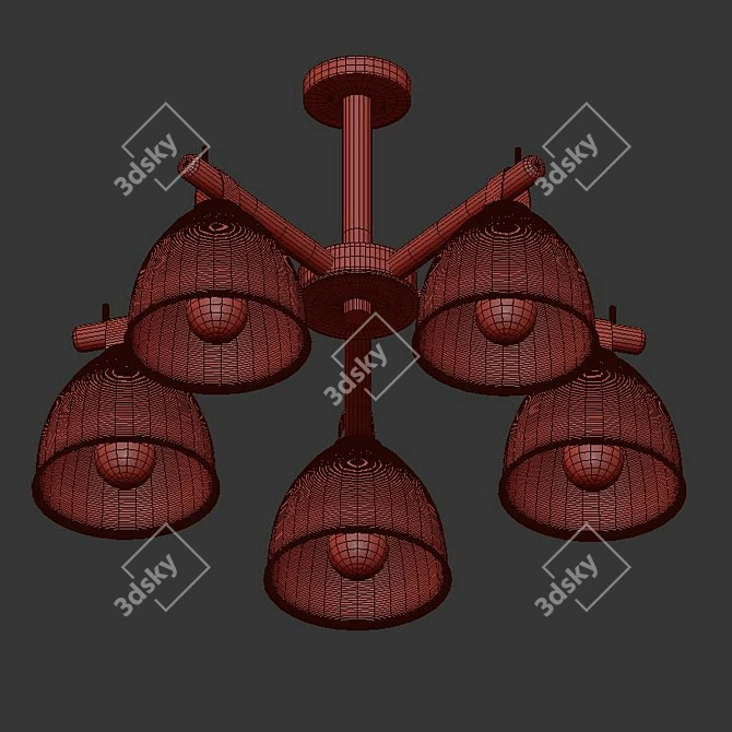 Decize Ceiling Chandelier 3D model image 3