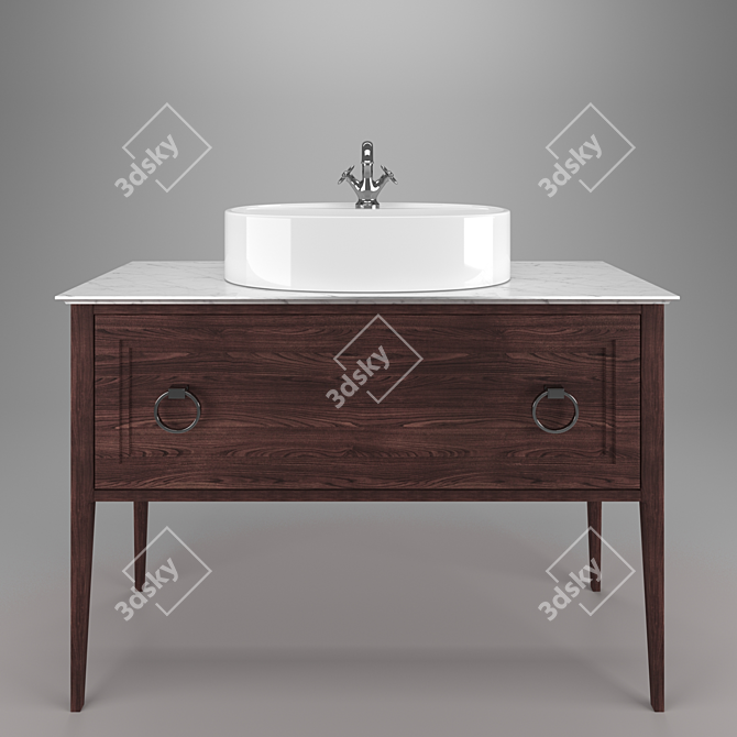 Classic Elegance: Plaza Bathroom Collection 3D model image 2