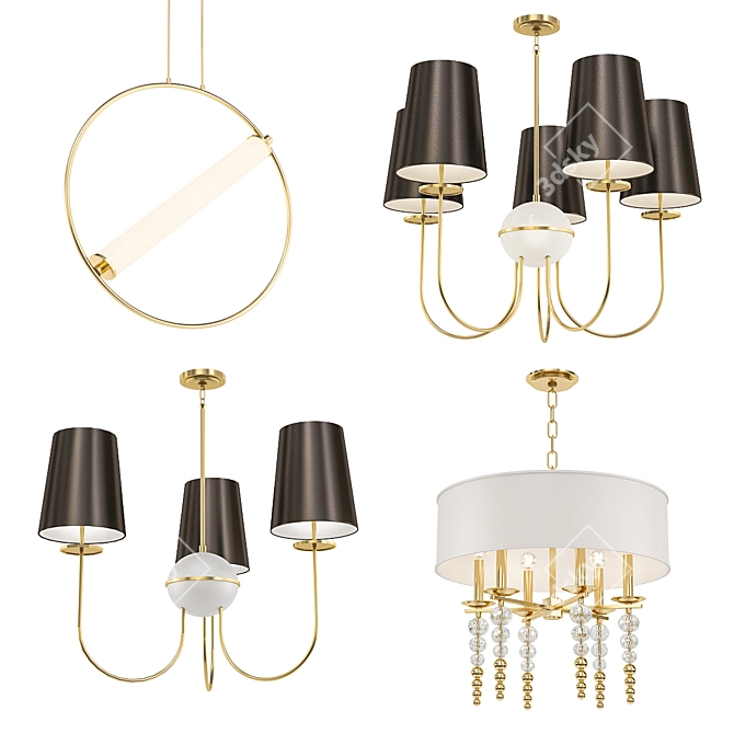 Modern Chandeliers Collection 3D model image 1