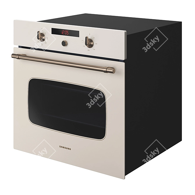 Samsung Retro NV70H3350CE Electric Oven 3D model image 2