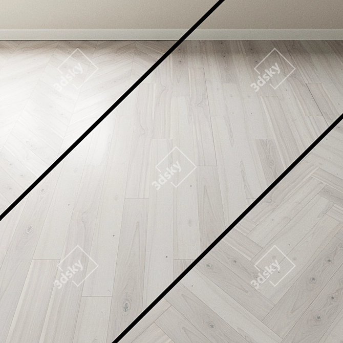 Inspire Cloudy Bleached Ash Parquet 3D model image 1