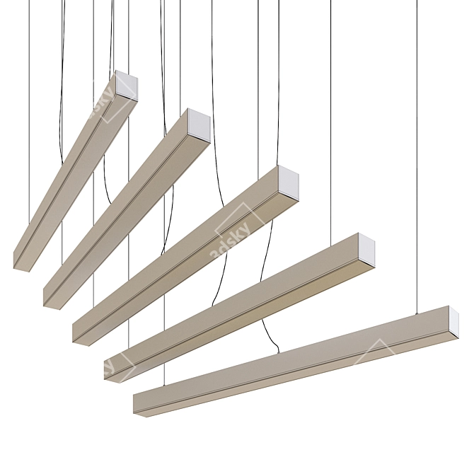 Sleek LED Pendant Lamp 3D model image 11