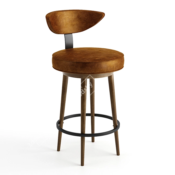 Modernize Your Space with Alter London's Linden Barstool Set 3D model image 2