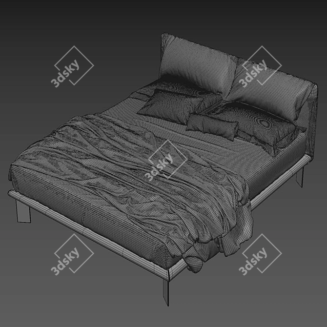 Alivar Cuddle Bed - Luxurious Comfort for Ultimate Relaxation 3D model image 3