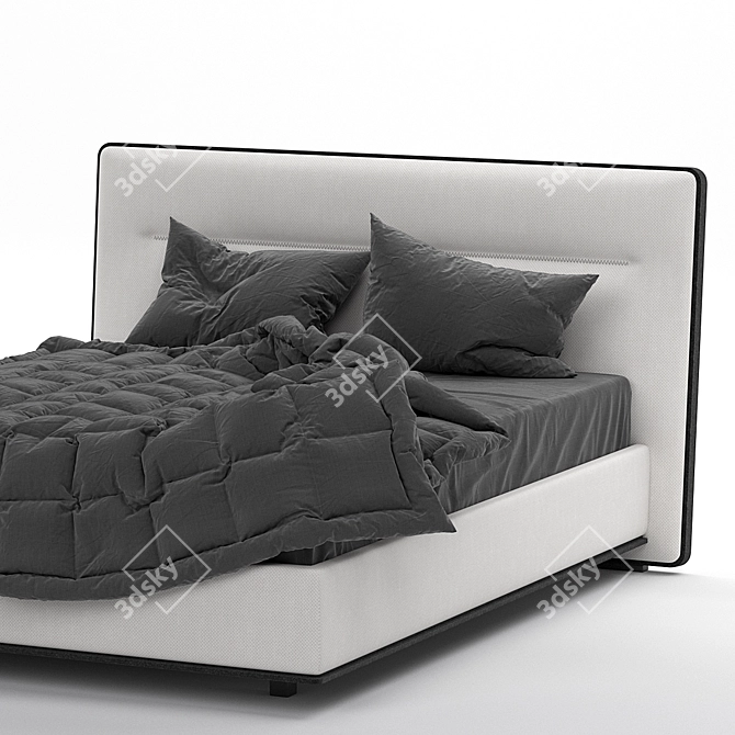 Modern Studio Interia Bed: 2210x1910x1130 3D model image 2