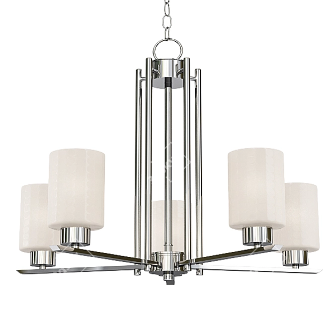 Contemporary Glass Chandelier Set 3D model image 4