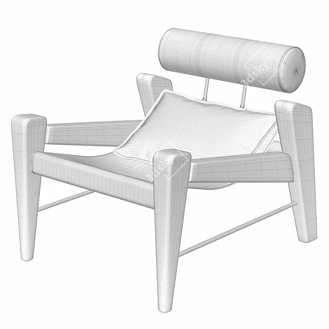 Serfa: Stylish and Comfortable Armchair 3D model image 4