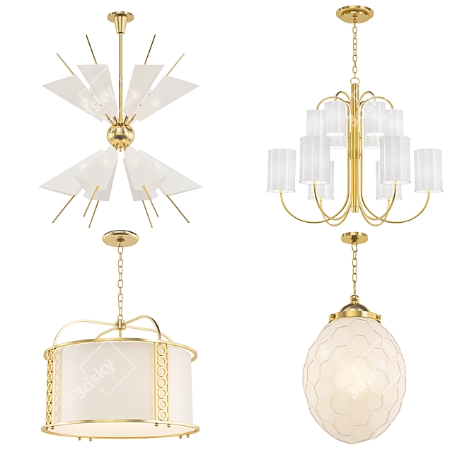 Modern Chandelier Collection 3D model image 1