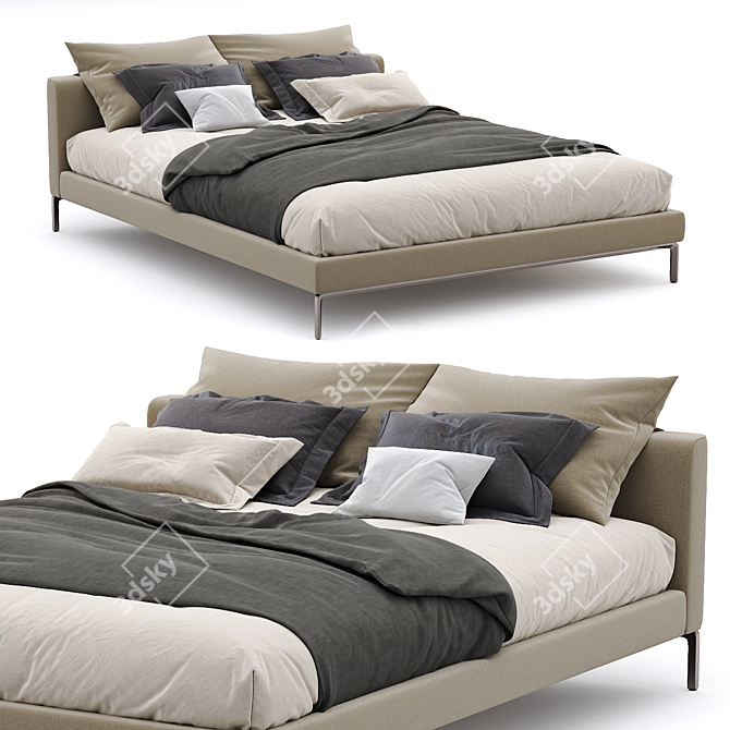 Modern Cassina L32 Moov Bed 3D model image 1