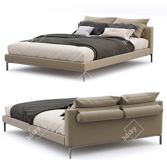 Modern Cassina L32 Moov Bed 3D model image 2