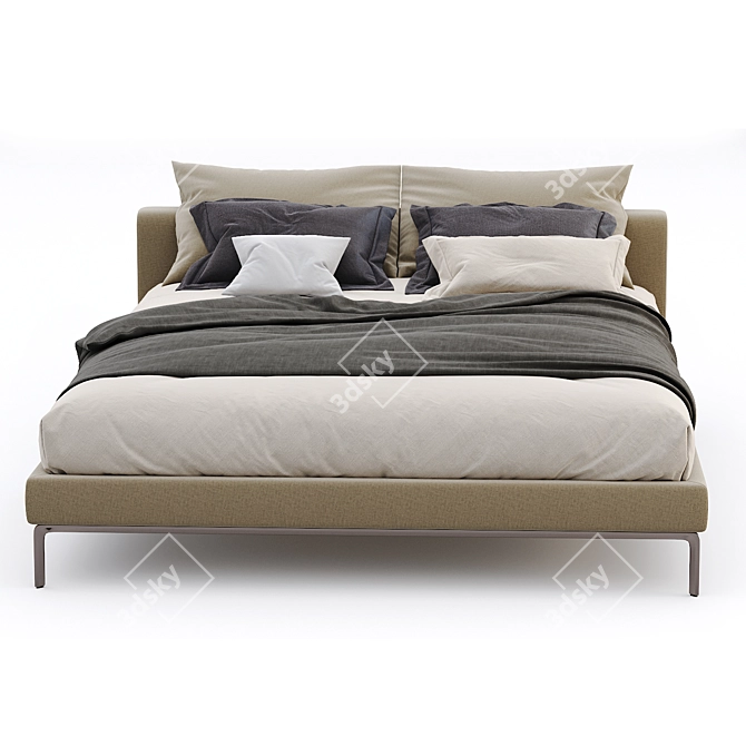 Modern Cassina L32 Moov Bed 3D model image 3