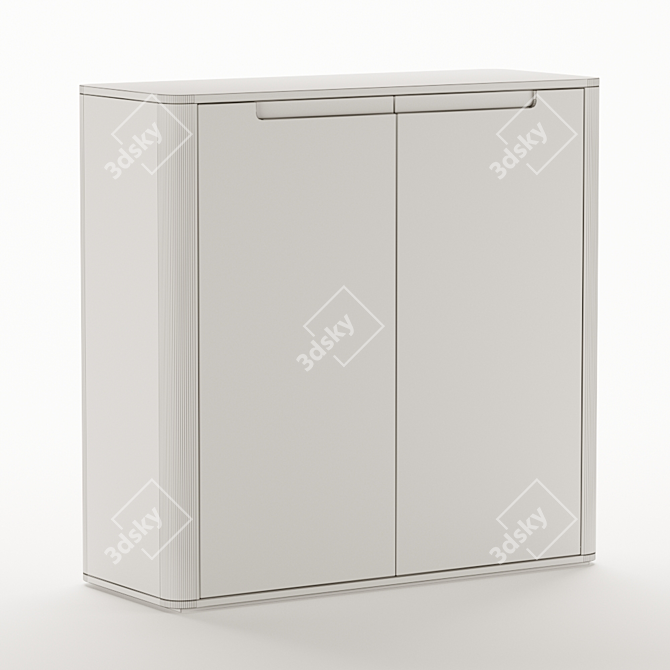 Modern Shoe Cabinet with 2 Doors - Stolico 3D model image 2