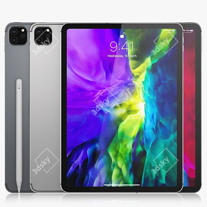 2020 Apple iPad Pro 11" Wi-Fi + Cellular: Versatile & Connected 3D model image 1