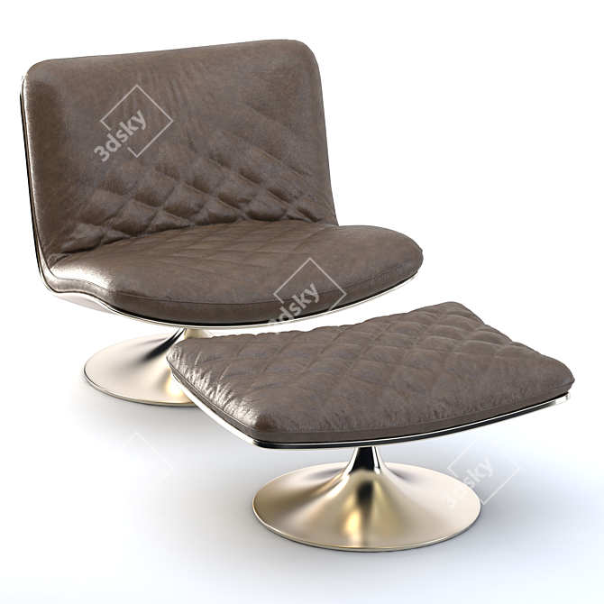 Elegant Marilyn Luxury Armchair 3D model image 4