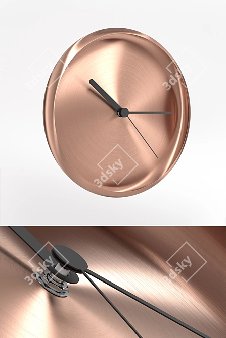 Elegant Turi Clock - Timepiece with Italian Style 3D model image 2