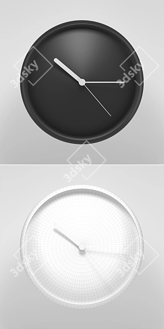 Elegant Turi Clock - Timepiece with Italian Style 3D model image 3