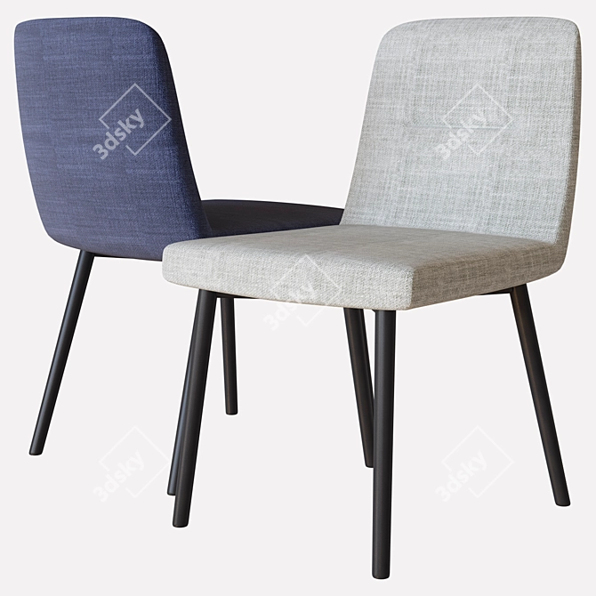 Elegant Flavin Chair by Minotti 3D model image 2