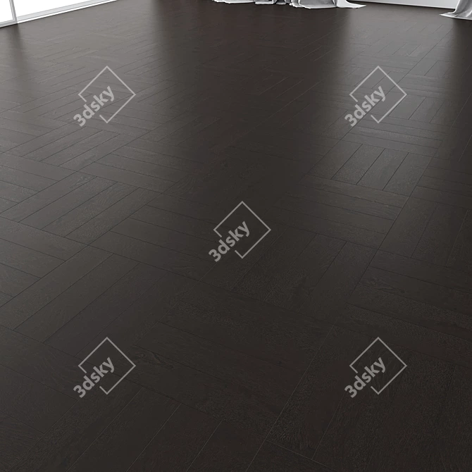 Premium Oak Parquet Set 4 - Black WWL 3D model image 2