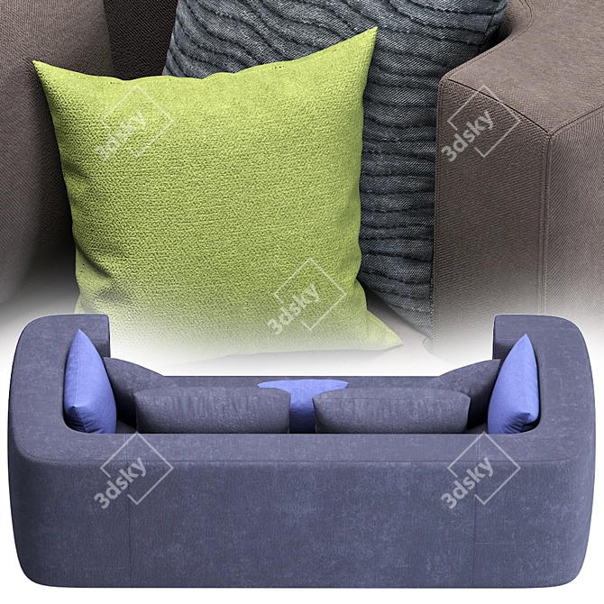 Elegant VP168 Sofa by Verpan 3D model image 4