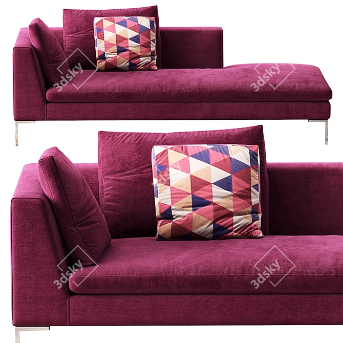 Spacious Charles Sofa Set 3D model image 2