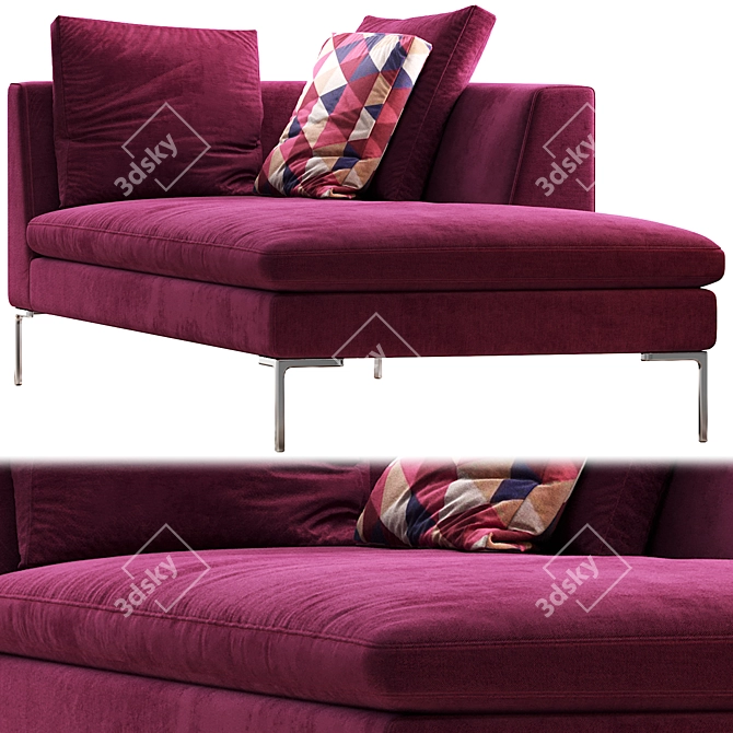 Spacious Charles Sofa Set 3D model image 3