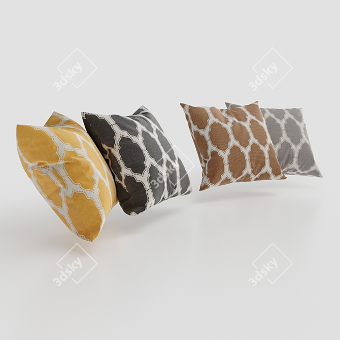 Patterned Cotton Pillows from H&M 3D model image 2